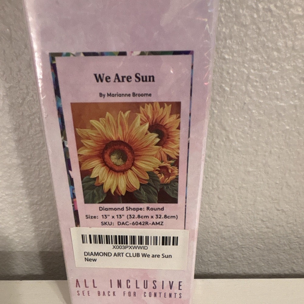 Diamond Art Club We Are Sun Round DIY Diamond Art Kit DAC-6042R-AMZ Sunflower